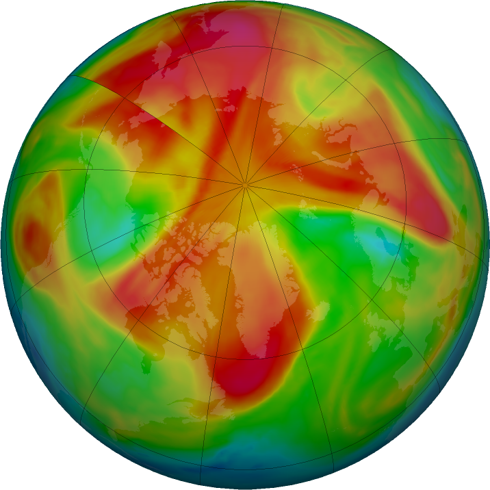 Arctic ozone map for 27 March 2019